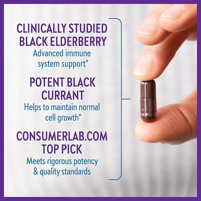 New Chapter Vegan Elderberry Capsules 64x Concentrated 30 Count