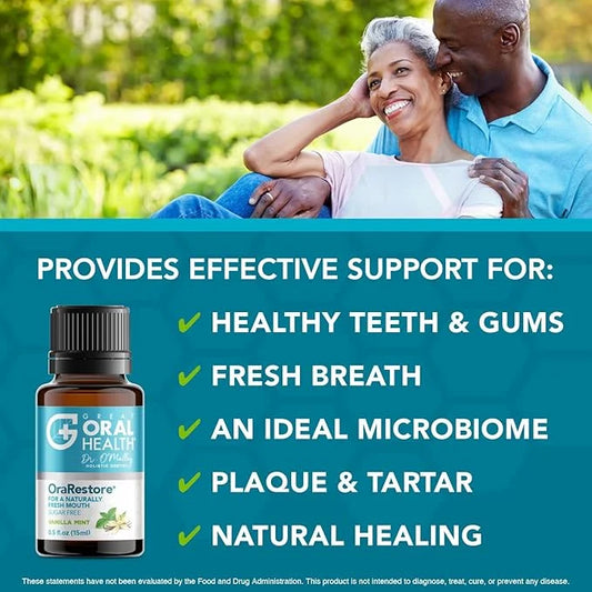 OraRestore Bad Breath Treatment for Adults Halitosis: Dentist Formulated Oral Rinse Concentrate Tooth Oil Liquid Toothpast...