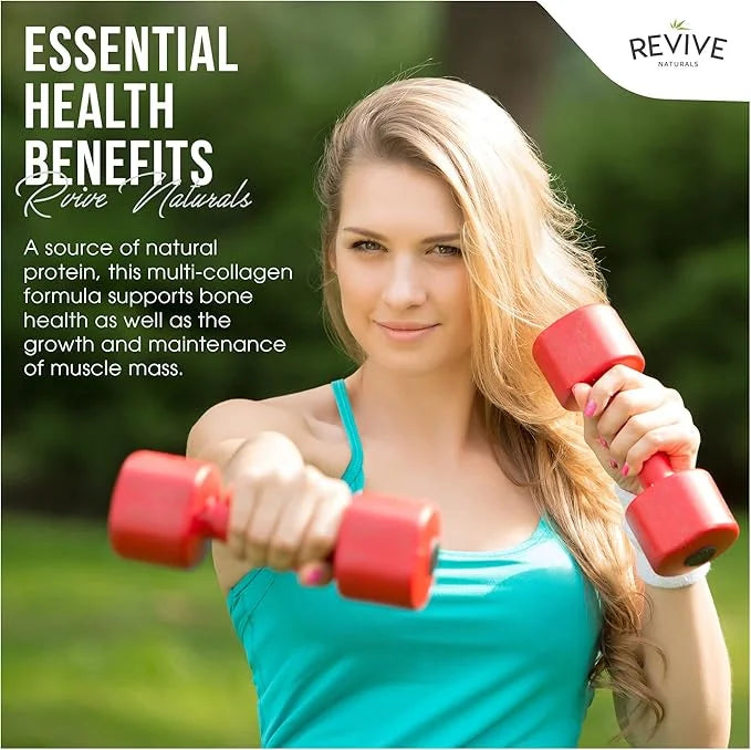 Revive Naturals Vanilla Multi Collagen Protein Powder 400g - 5 Types