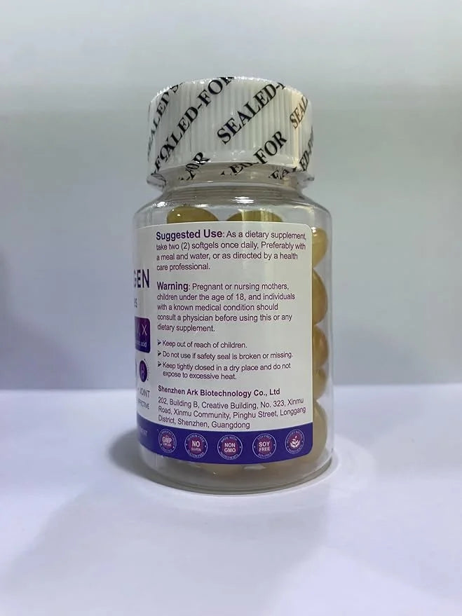 Multi Collagen Peptides Softgel - Type I, II, III, V, X - Hydrolyzed Collagen Peptides with Biotin, Vitamin C, Hyaluronic ...