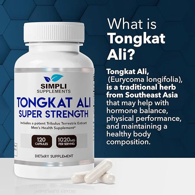 200:1 Longjack Tongkat Ali for Men and Women | Natural Supplement with Tribulus Terrestris for Energy, Stamina, and Hormon...