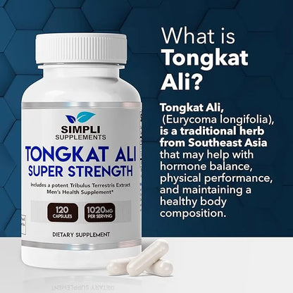 200:1 Longjack Tongkat Ali for Men and Women | Natural Supplement with Tribulus Terrestris for Energy, Stamina, and Hormon...