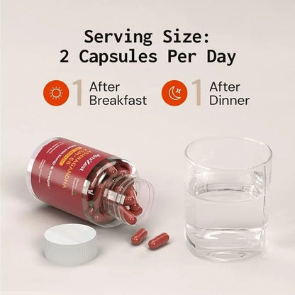 AyuZest Ashwagandha KSM-66 + Shilajit Capsules