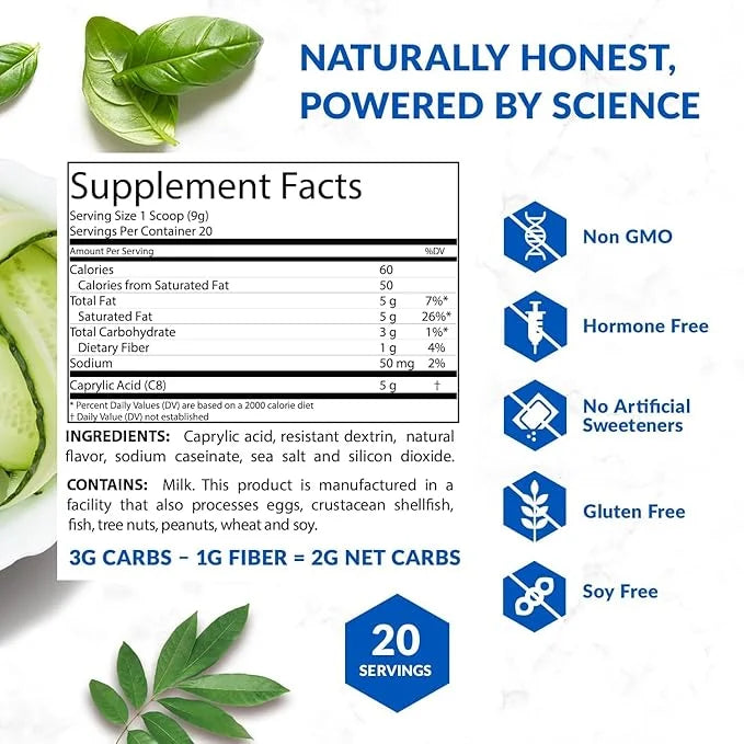 BioTrust Keto Elevate – Pure C8 MCT Oil Powder – Ketogenic Diet Supplement & Paleo Coffee Creamer for Clean Energy, Mental...