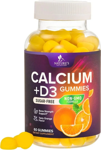 Sugar Free Calcium Gummy Bites Plus 400 IU D3, Bone 60 Gummies