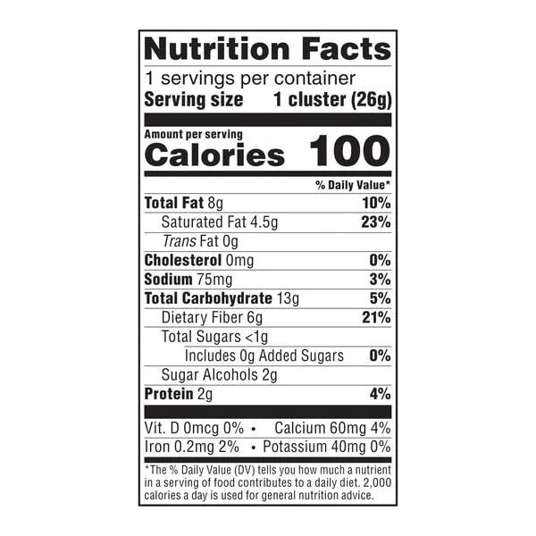 Atkins Caramel Almond Clusters, Gluten Free, High in Fiber, 1g Sugar, 2g Net Carb, Keto Friendly, 20 Count - Product Image