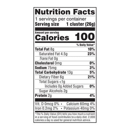 Atkins Caramel Almond Clusters, Gluten Free, High in Fiber, 1g Sugar, 2g Net Carb, Keto Friendly, 20 Count - Product Image