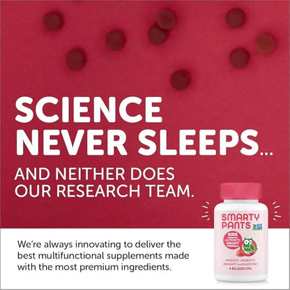 SmartyPants Kids Probiotic Immunity Gummies: Prebiotics 60 Count (30 Day