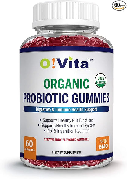 Organic Probiotic Gummies 5 Billion (60 Non-GMO