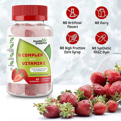 Strawberry Flavored Vitamin B Complex Gummies