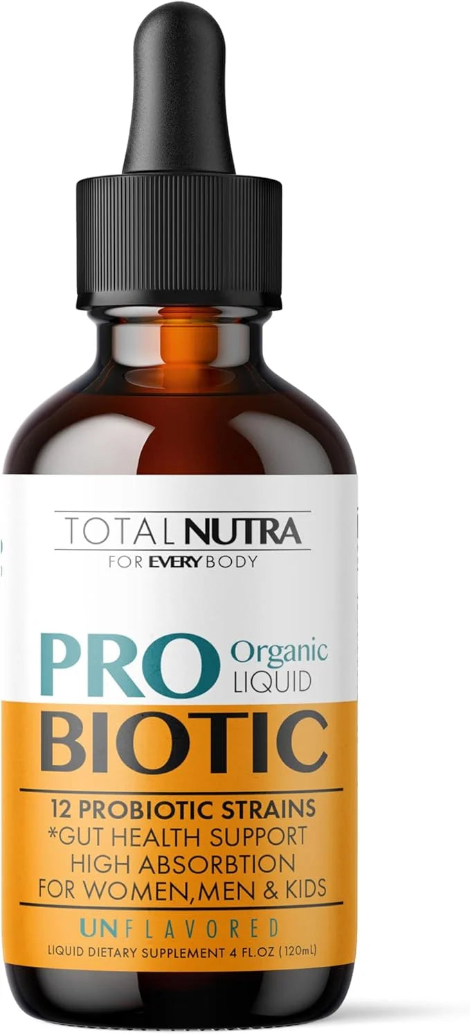 Liquid Probiotic for Women, Men, Kids, Toddler Probiotic: USDA Organic Vegan Probiotic Liquid & Alfalfa Blend + Acidophilu...
