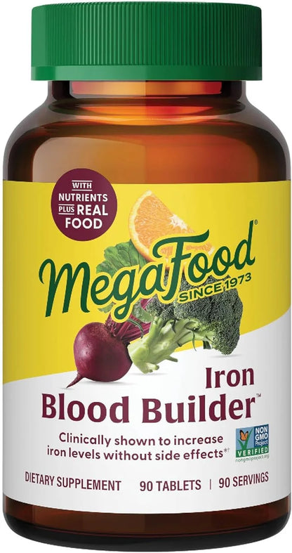 MegaFood Blood Builder - Iron Supplement Clinically Shown to Increase Iron Levels without Side Effects - Iron Supplement f...