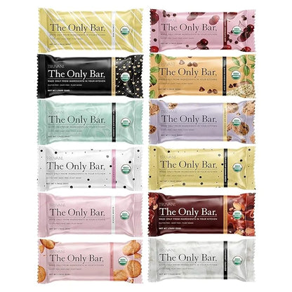 Truvani Plant Based Snack Bars | Variety 12 Pack | 5-8g Protein | USDA Organic and Vegan | The Only Bar | Dairy, Soy, and ...