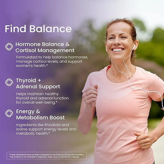 WellPath Soothe Hormone Balance for Women + Cortisol Supplements for Women | Thyroid Support, Mood Support, & Metabolism B...
