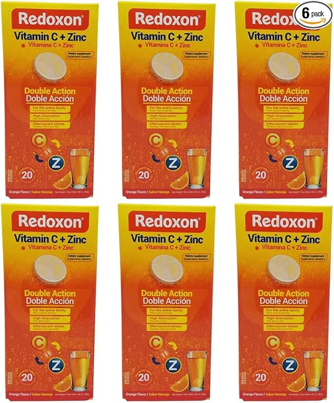 Redoxon Orange Effervescent Vitamin C 20 Tablets (6 Pack) 20 Count