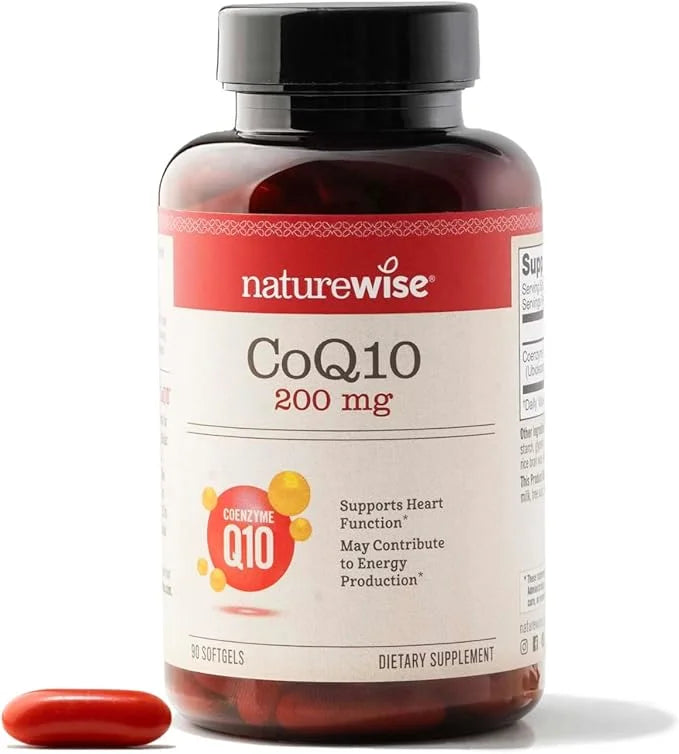 NatureWise CoQ10 200mg Softgels, High Potency CoQ10 200mg 200mg Ubiquinone Q10 Supplements 90 Softgels[3-Month Softgels[3-...