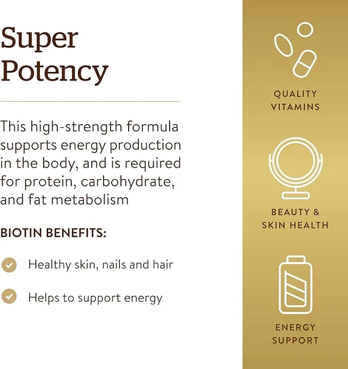 Solgar Biotin 5000 mcg 180 Count