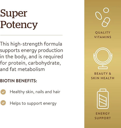 Solgar Biotin 5000 mcg 180 Count