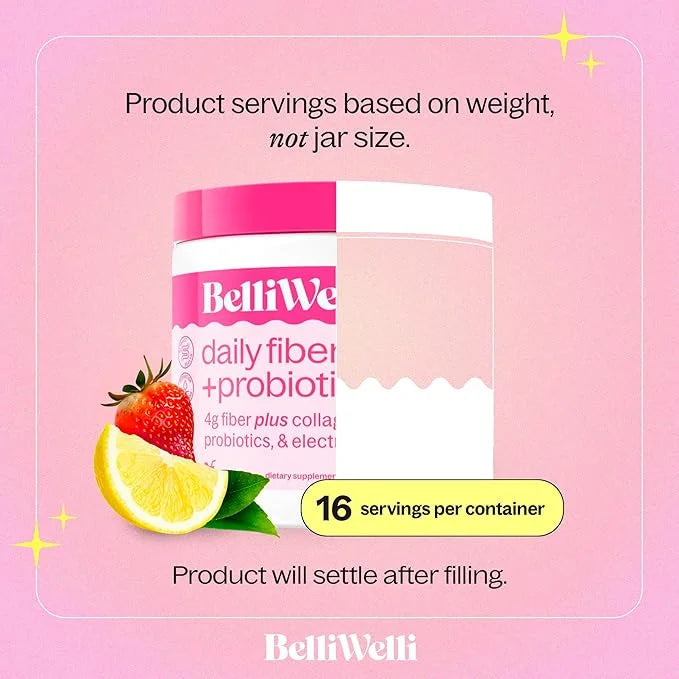 Daily Fiber Supplement Powder with Collagen, Probiotics & Electrolytes | Supports Digestive Health, Gut Balance & Debloati...