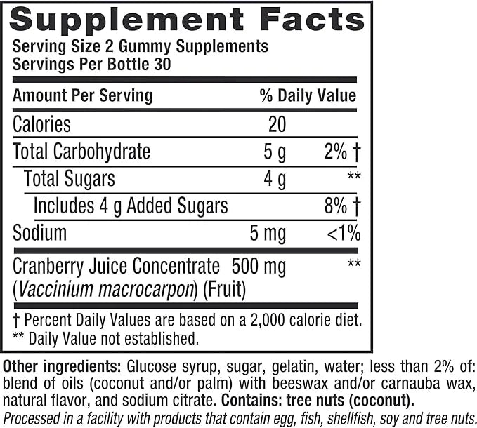 Vitafusion Cranberry Gummies for Women, 500mg 60ct