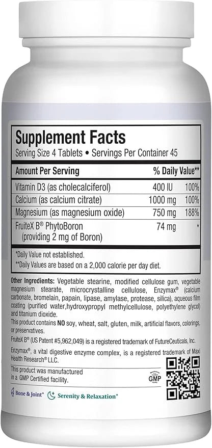 Maxi Health Calcium Magnesium Supplement D3 and (180 Tablets)