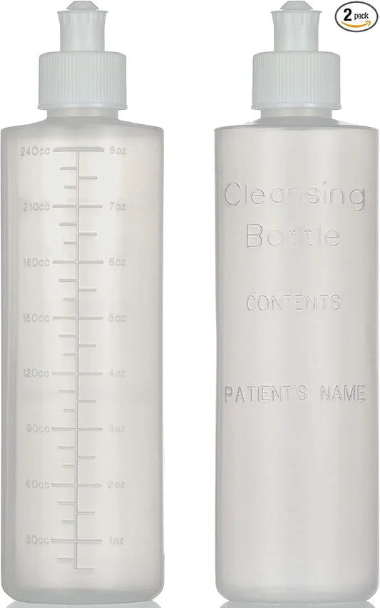 Perineal Lavette Irrigation Bottle for Postpartum Care 8OZ (Pack 2)