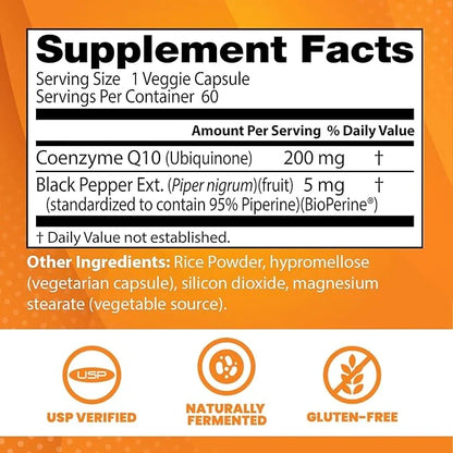 Doctor's Best High Absorption CoQ10 200 mg 60 Veggie