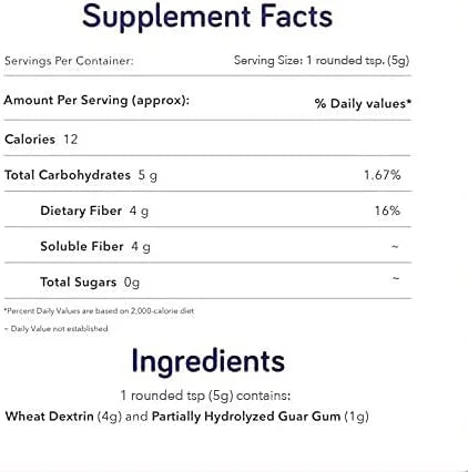 Natural Prebiotic Fiber Supplement Powder 5.3oz (30 (30 Servings)