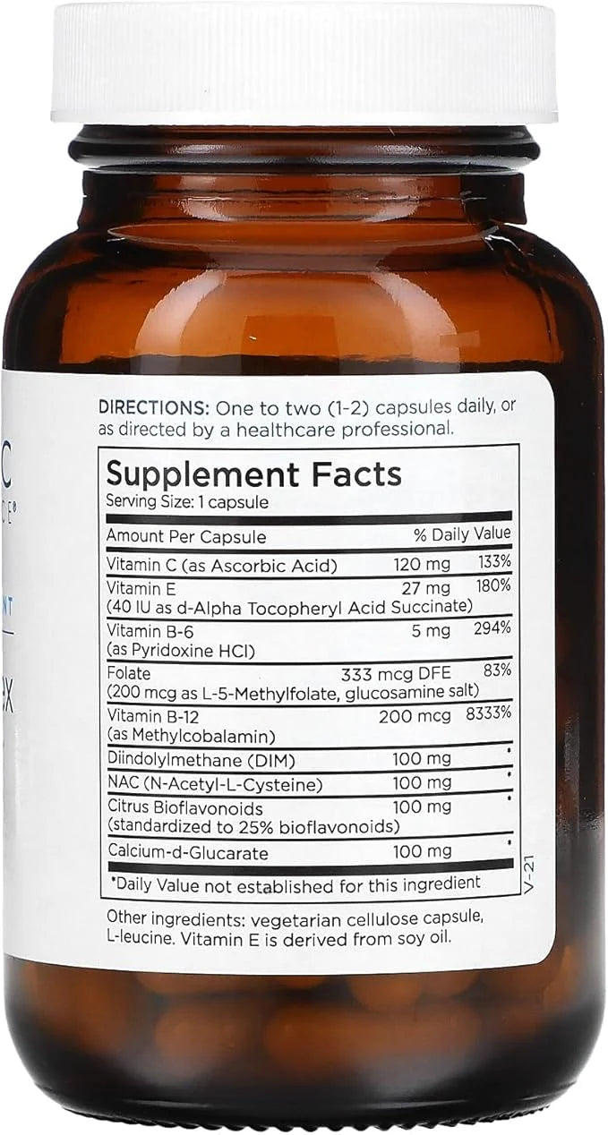 Metabolic Maintenance DIM Complex - 100mg Diindolylmethane Supplement with Vitamin E, B12, Active Folate + NAC - Helps Pro...