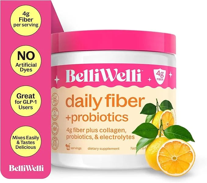 Daily Fiber Supplement Powder with Collagen, Probiotics & Electrolytes | Supports Digestive Health, Gut Balance & Debloati...