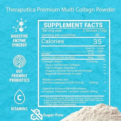 Collagen Peptides Protein Powder with Vitamin C 10.58 Oz