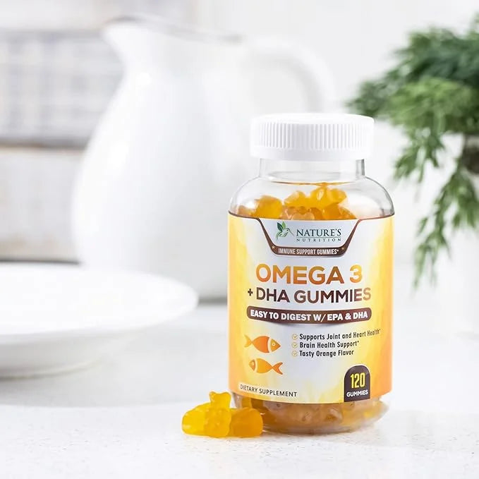 Omega 3 Fish Oil Gummies, Heart 3 Gummy 3 Fish 120 Gummies