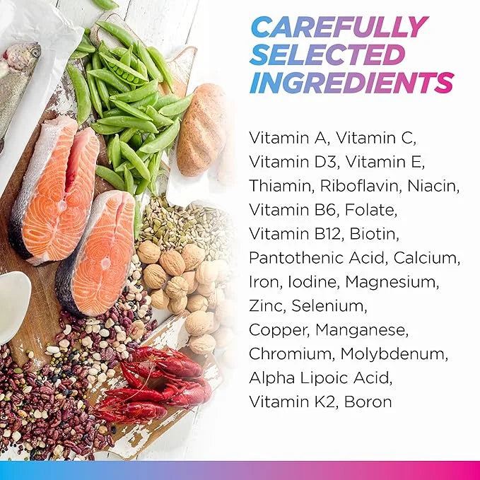 Livingood Daily Methylated Multivitamin for Women & Men, Multi Vitamin - Mineral Supplement Capsules with Iron, B Complex,...