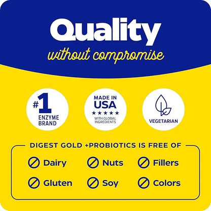Enzymedica Digest Gold + Probiotics, 2-in-1 1.5 Billion 180 Count