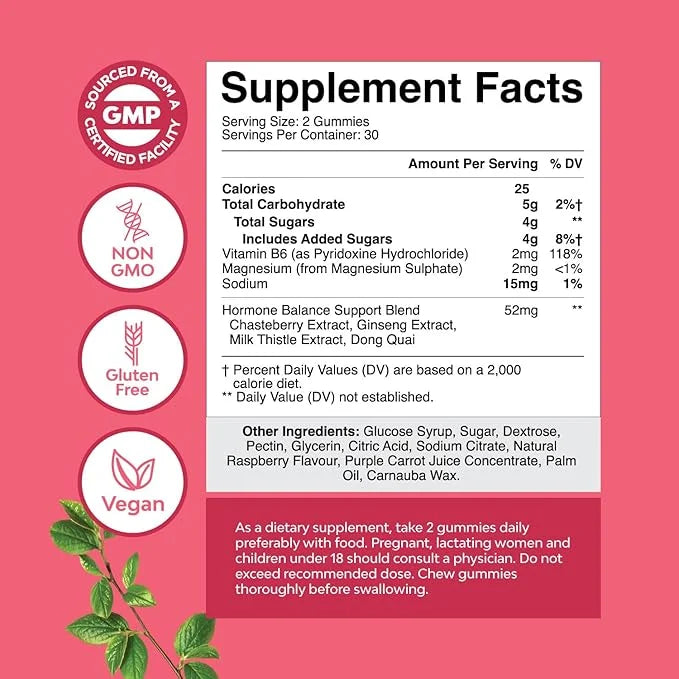 Hormone Balance for Women Gummies of All Ages - PMS Support Supplement for Women, Regulate Menstrual Cycle & Hormonal Bala...