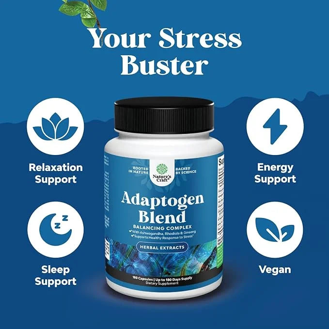 Herbal Adaptogen Mood Support Supplement -180ct