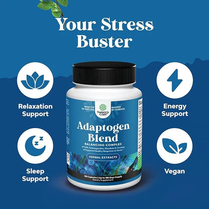 Herbal Adaptogen Mood Support Supplement -180ct