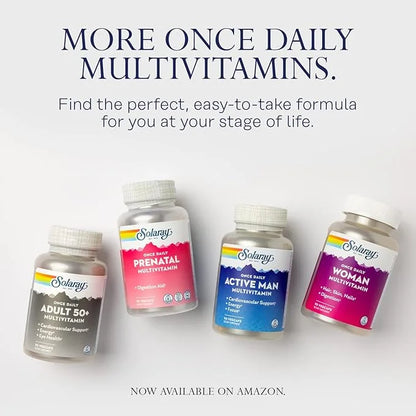 SOLARAY Once Daily High Energy Multivitamin, 180 Servings, 180 VegCaps