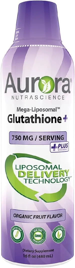 Aurora Nutrascience, Mega-Liposomal Glutathione+ Vitamin C, 750 mg Serving,16 fl (480 mL)