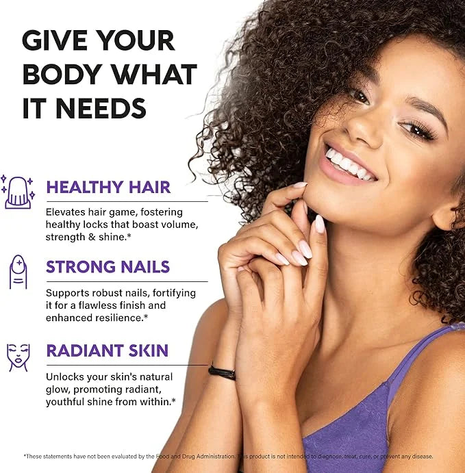 Liquid Biotin & Collagen - Vitamins for Hair Growth Support for Women & Men - Extra Strength 60000 mcg Drops - B7 Suppleme...