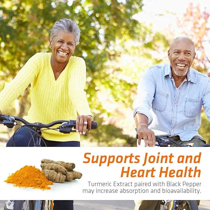 Turmeric Curcumin with BioPerine, Ginger & 95% Curcuminoids 2000mg Black 120 Capsules