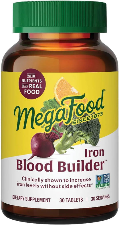 MegaFood Blood Builder - Iron Supplement Clinically Shown to Increase Iron Levels Without Side Effects - Iron Supplement f...
