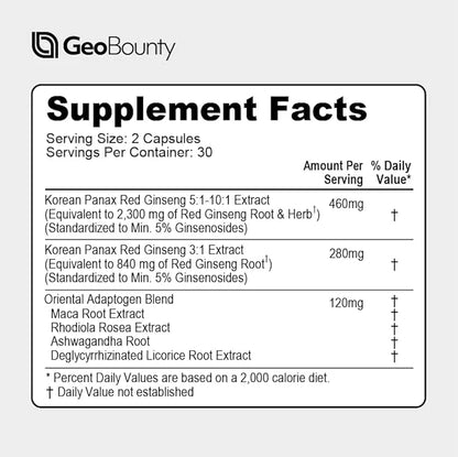 Korean Red Panax Ginseng Capsule 2 2 Value 3140mg (Ginsenoside 5%)