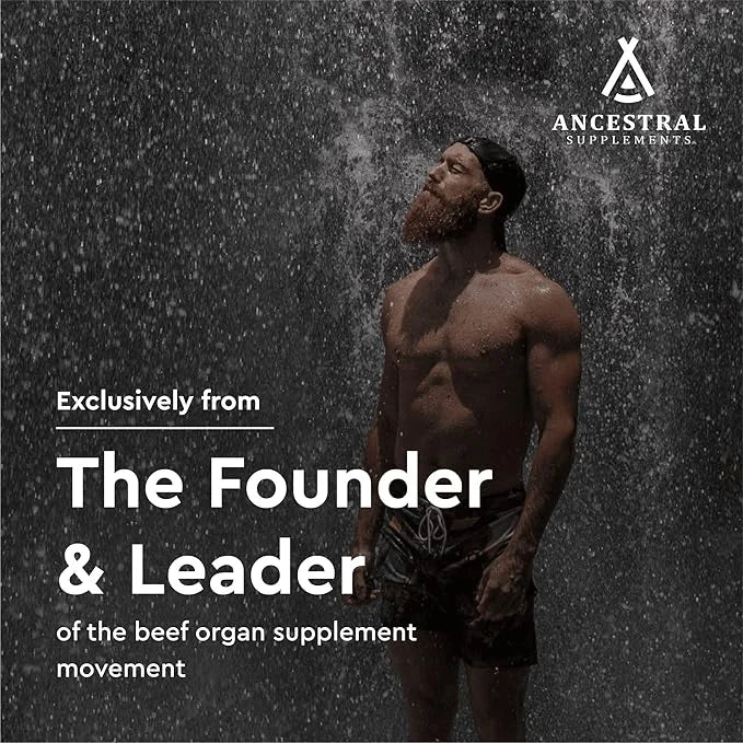 Ancestral Supplements Grass Fed Beef Prostate Supplements for Men with Liver, 3000mg, Prostate Health Support Promotes Men...