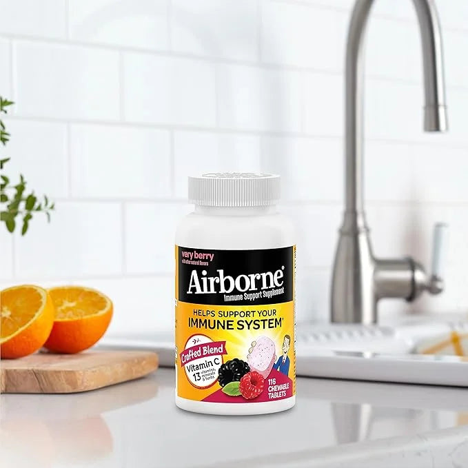 Airborne 1000mg Vitamin C with Zinc, 116 Chewable