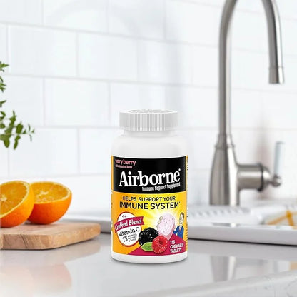 Airborne 1000mg Vitamin C with Zinc, 116 Chewable