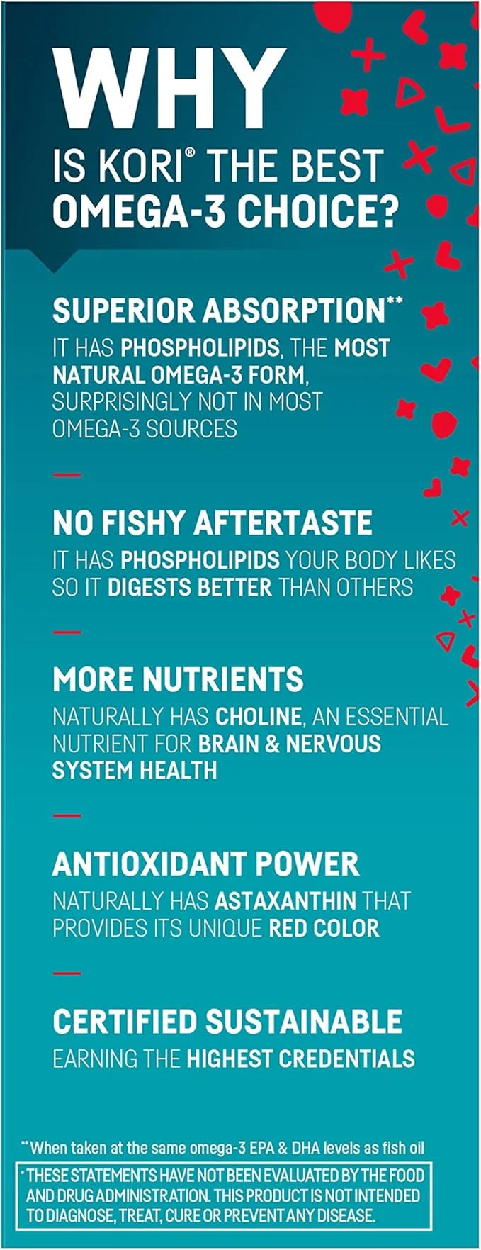 Kori Krill Oil Omega 3 Superior 600 mg, 60 Softgels