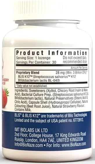 Oral Probiotic K12 & BL-04 for Sinus, Tonsil Stones, Bad Breath, Post Nasal Drip, Throat & Mouth. Improve Upper Respirator...