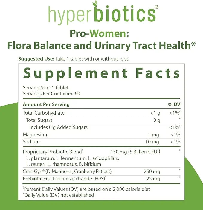 Hyperbiotics Pro Probiotics for Women 60 Count