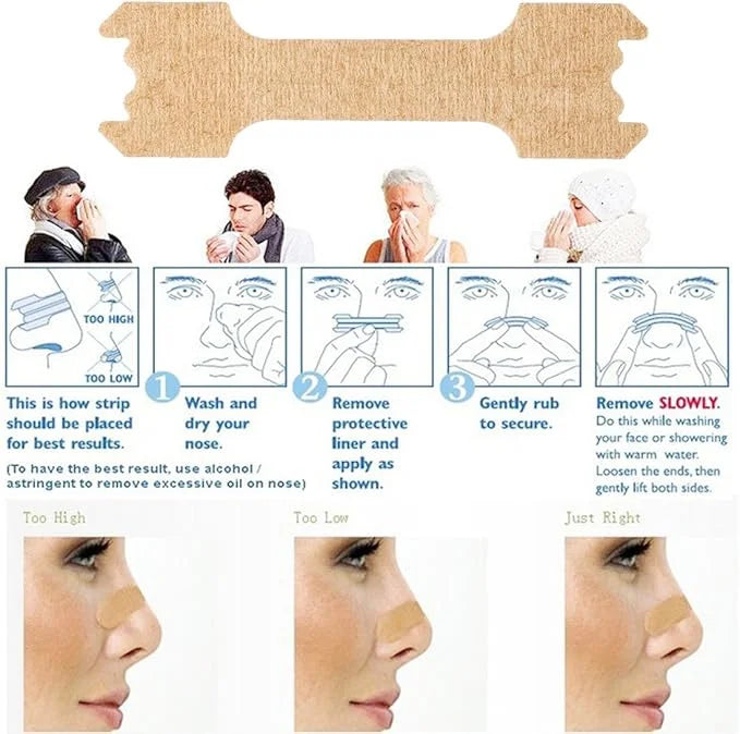 10 Pcs Nasal Strips for Reduce 55mm*16mm